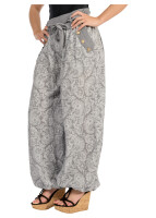 Pumphose mit Orient Print 3488 (hellgrau)