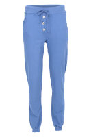 malito Damen Jogginghose im Classic Look | Sporthose in Unifarben | Baggy zum Tanzen | Sweatpants - Trainingshose 8021-G (jeansblau L)