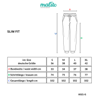 malito Damen Jogginghose im Classic Look | Sporthose in Unifarben | Baggy zum Tanzen | Sweatpants - Trainingshose 8021-G (jeansblau L)