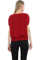kurzarm Bluse im Fledermaus Look 6298 (bordeaux)