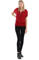 kurzarm Bluse im Fledermaus Look 6298 (bordeaux)