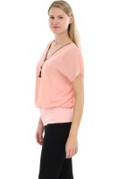kurzarm Bluse im Fledermaus Look 6298 (rosa)