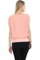 kurzarm Bluse im Fledermaus Look 6298 (rosa)