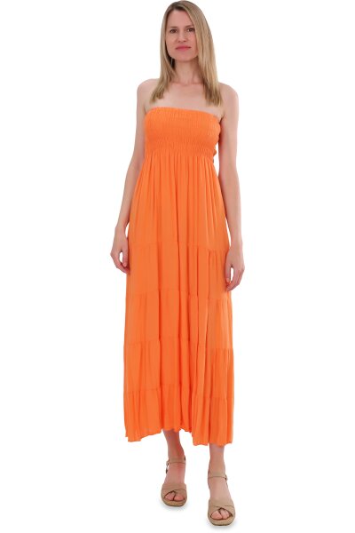 trägerloses Bandeaukleid 4635  (orange 34-42)