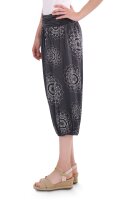Haremshose Capri mit Orient Print 7196 (dunkelgrau 34-42)