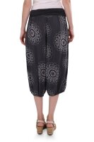 Haremshose Capri mit Orient Print 7196 (dunkelgrau 34-42)