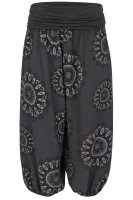 Haremshose Capri mit Orient Print 7196 (dunkelgrau 34-42)