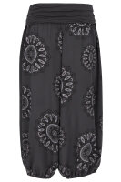 Haremshose Capri mit Orient Print 7196 (dunkelgrau 34-42)
