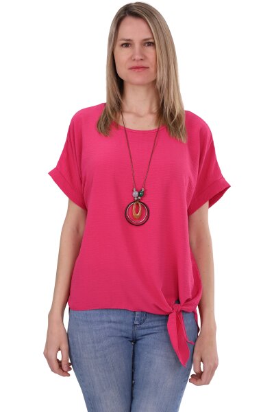 Blusenshirt mit Bindeknoten 10508 (pink 34-42)