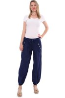 Pumphose low waist mit Bindegürtel 3418  (dunkelblau 34-40)