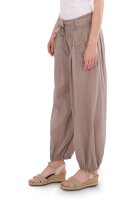 Pumphose low waist mit Bindegürtel 3418  (fango 34-40)