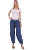 Pumphose low waist mit Bindegürtel 3418  (jeansblau 34-40)