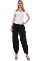 Pumphose low waist mit Bindegürtel 3418  (schwarz 34-40)