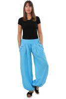 Pumphose low waist mit Holzzierknöpfen (babyblau 34-40)