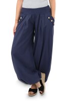 Pumphose low waist mit Holzzierknöpfen (dunkelblau...