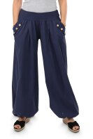 Pumphose low waist mit Holzzierknöpfen (dunkelblau 34-40)