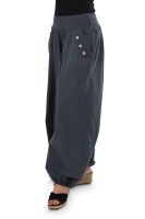 Pumphose low waist mit Holzzierknöpfen (dunkelgrau 34-40)