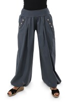 Pumphose low waist mit Holzzierknöpfen (dunkelgrau 34-40)