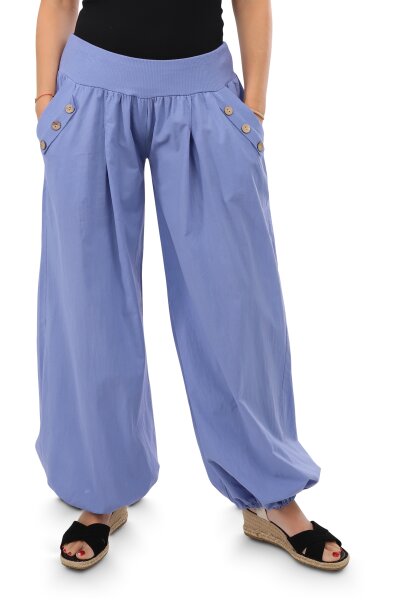 Pumphose low waist mit Holzzierknöpfen (jeansblau 34-40)