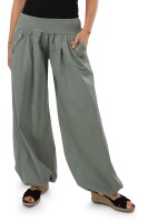 Pumphose low waist mit Holzzierknöpfen (oliv 34-40)