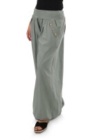 Pumphose low waist mit Holzzierknöpfen (oliv 34-40)