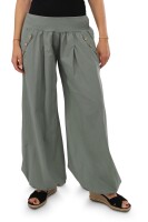 Pumphose low waist mit Holzzierknöpfen (oliv 34-40)