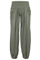 Pumphose low waist mit Holzzierknöpfen (oliv 34-40)
