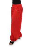 Pumphose low waist mit Holzzierknöpfen (rot 34-40)