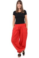 Pumphose low waist mit Holzzierknöpfen (rot 34-40)