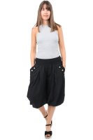 Pumphose Capri mit Holzzierknöpfen (schwarz 34-40)