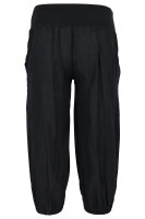 Pumphose Capri mit Holzzierknöpfen (schwarz 34-40)