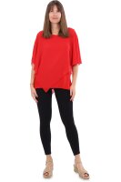malito Damen Chiffonbluse asymmetrischer Schnitt 10732 (rot 34-44)