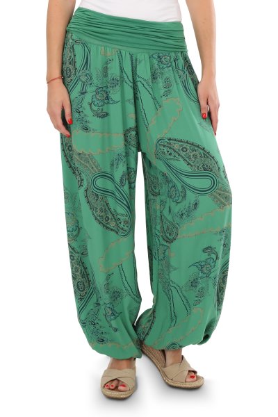 Aladinhose mit Print Pluderhose 7185 (grün)