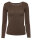 Basic Rundhals Langarmshirt Skinny Fit  1093 - Dunkelbraun S