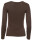 Basic Rundhals Langarmshirt Skinny Fit  1093 - Dunkelbraun S