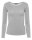 Basic Rundhals Langarmshirt Skinny Fit  1093 - Hellgrau M