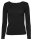 Basic Rundhals Langarmshirt Skinny Fit  1093 - Schwarz M