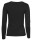 Basic Rundhals Langarmshirt Skinny Fit  1093 - Schwarz L