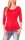 Basic T-Shirt Halbarm Skinny Fit - 1073 Rot S