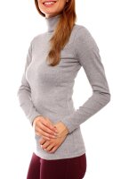 Feinripp Rollkragen Pullover  2083 -  Hellgrau L