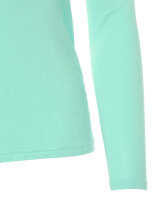 Basic Rundhals Langarmshirt Skinny Fit  1093 - Aqua S