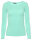 Basic Rundhals Langarmshirt Skinny Fit  1093 - Aqua S