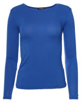 Basic Rundhals Langarmshirt Skinny Fit  1093 - Blau M