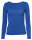 Basic Rundhals Langarmshirt Skinny Fit  1093 - Blau M