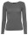 Basic Rundhals Langarmshirt Skinny Fit  1093 - Dunkelgrau S