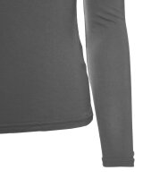 Basic Rundhals Langarmshirt Skinny Fit  1093 - Dunkelgrau M