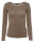 Basic Rundhals Langarmshirt Skinny Fit  1093 - Hellbraun S