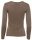 Basic Rundhals Langarmshirt Skinny Fit  1093 - Hellbraun S