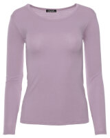 Basic Rundhals Langarmshirt Skinny Fit  1093 - Mauve S