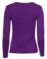 Basic Rundhals Langarmshirt Skinny Fit  1093 - Violett S